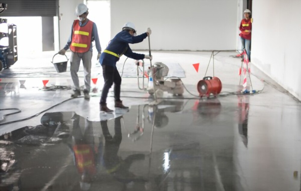 Concrete Staining and Epoxy Finish