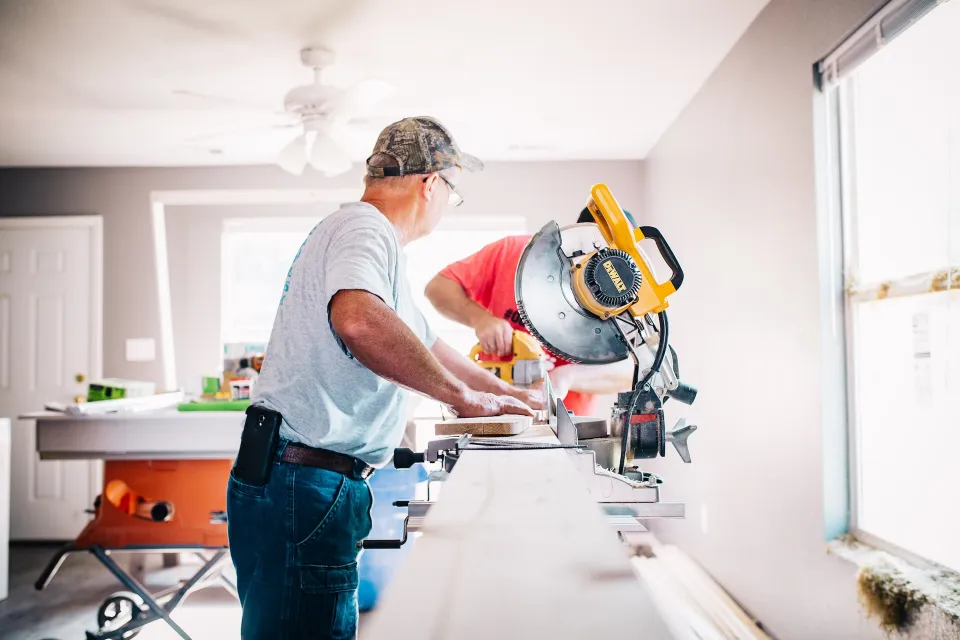 Two men working for renovation