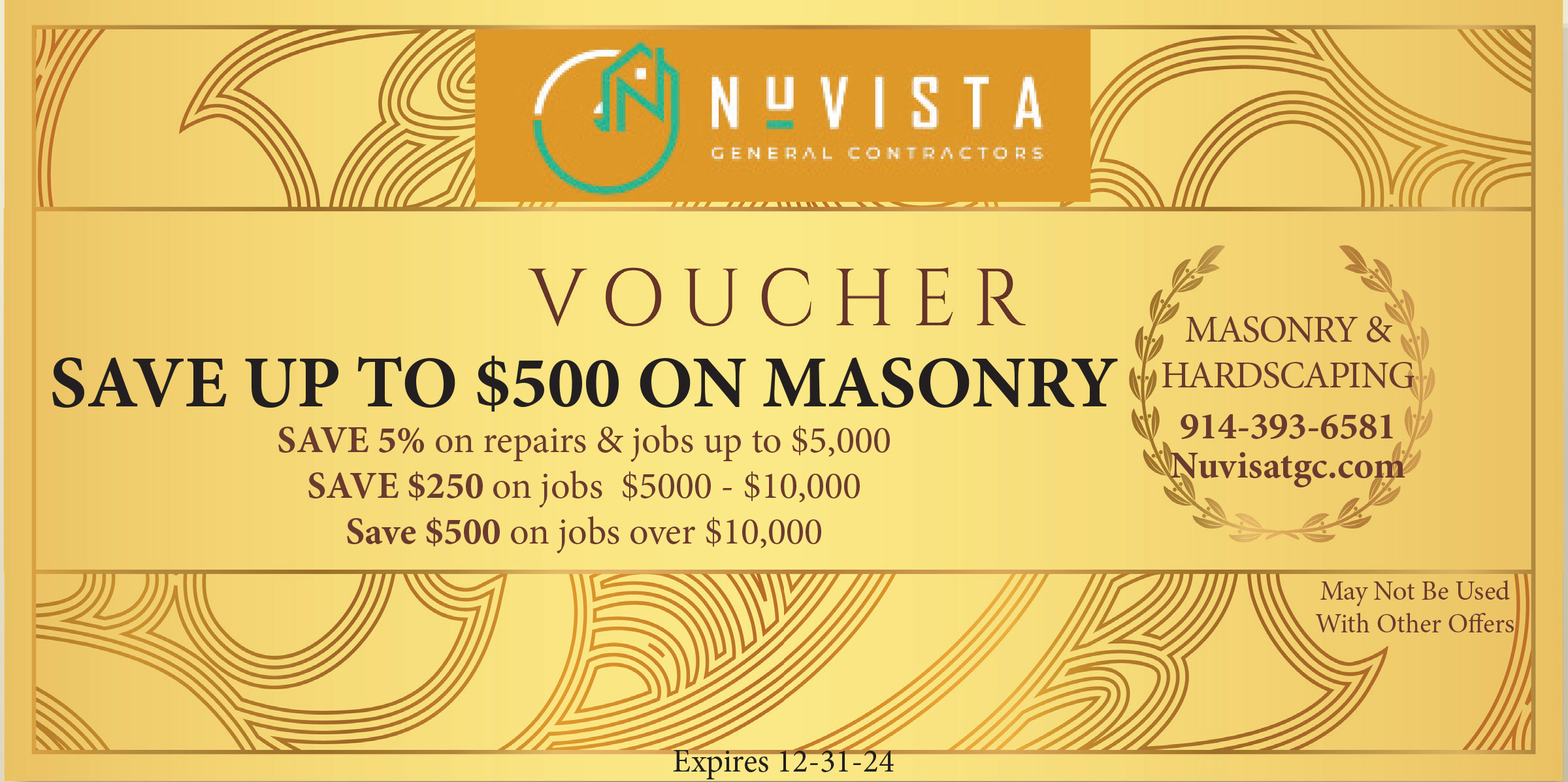 Nuvista Masonry Hardscaping voucher save up to $500