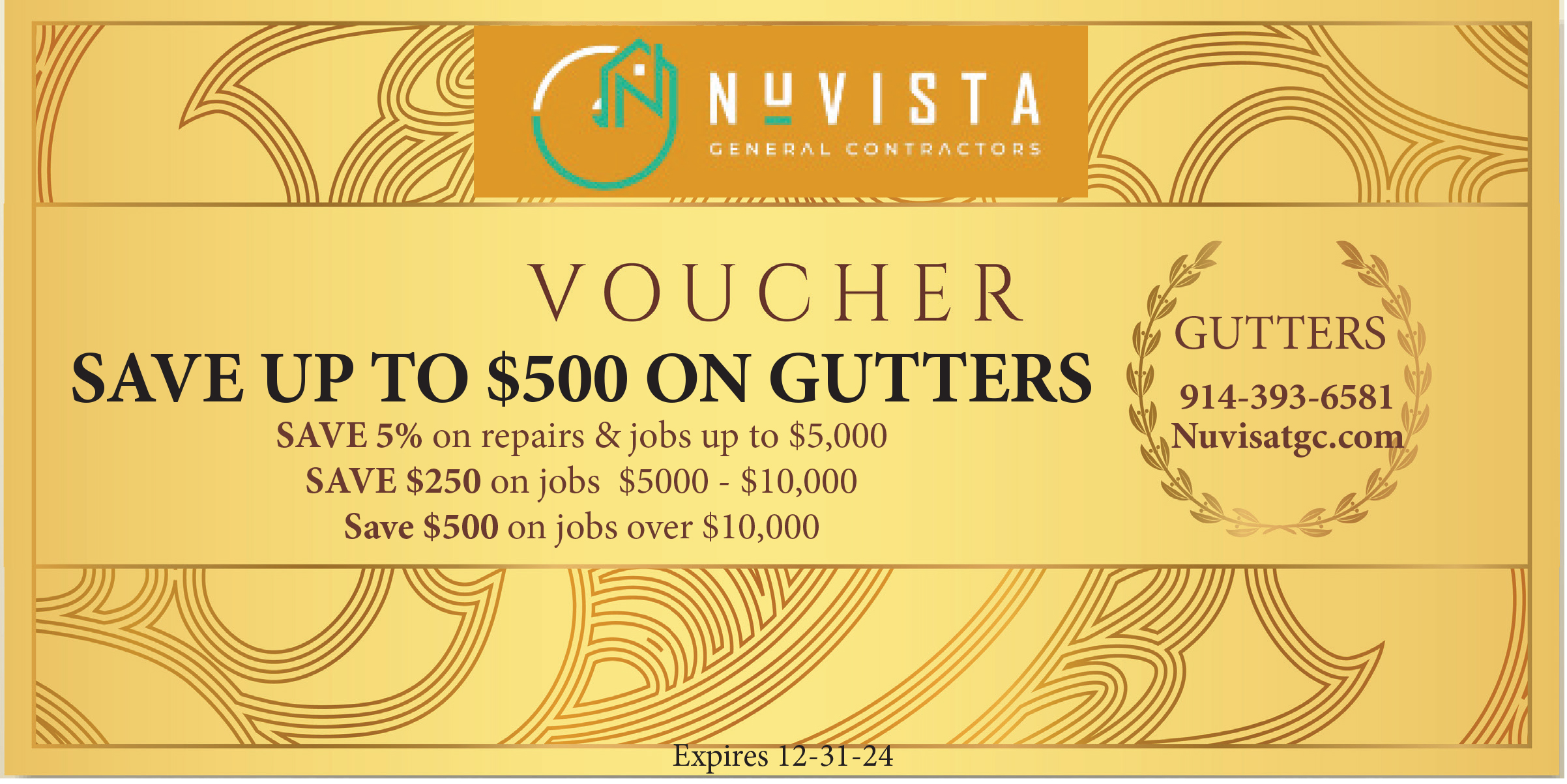 Nuvista Gutters voucher