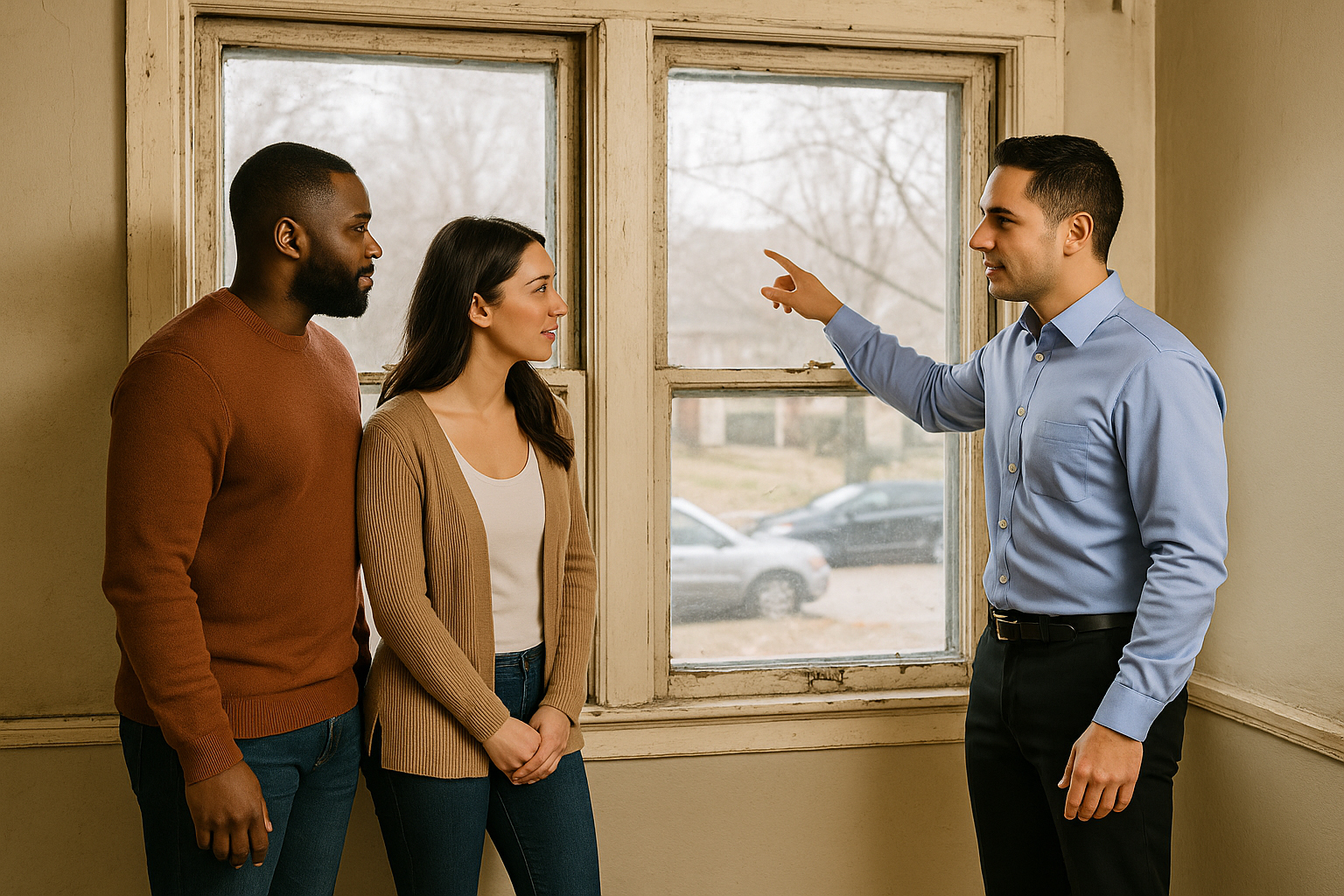 Nuvista rep discussing repalcement window option with homeowners in the Bergen, Passaic. Rocklan County Area