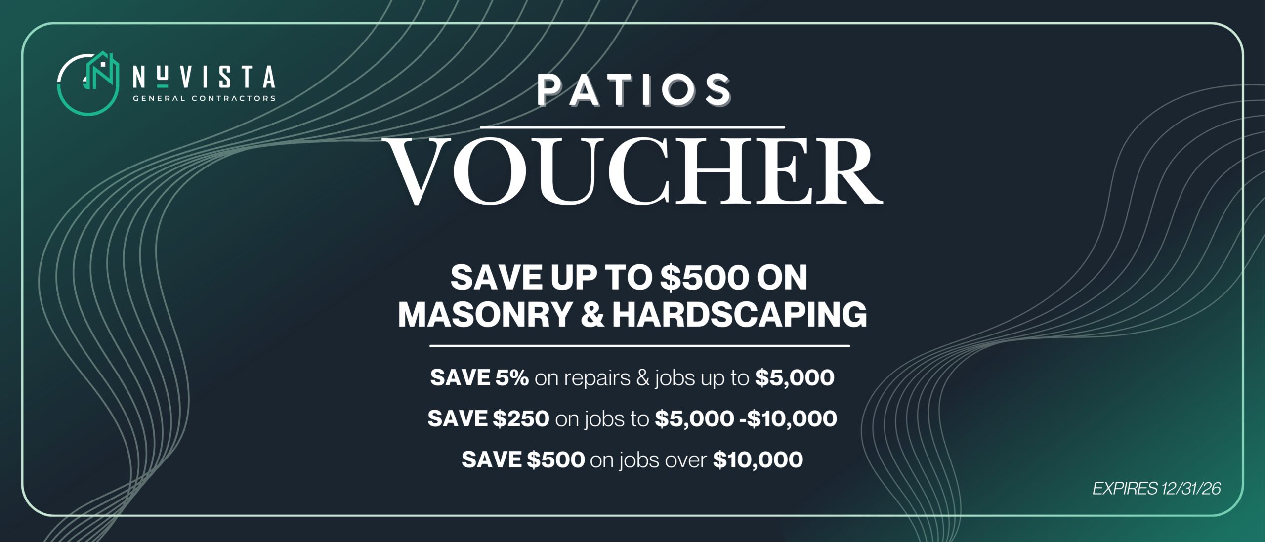 Nuvista roofing voucher save up to $500