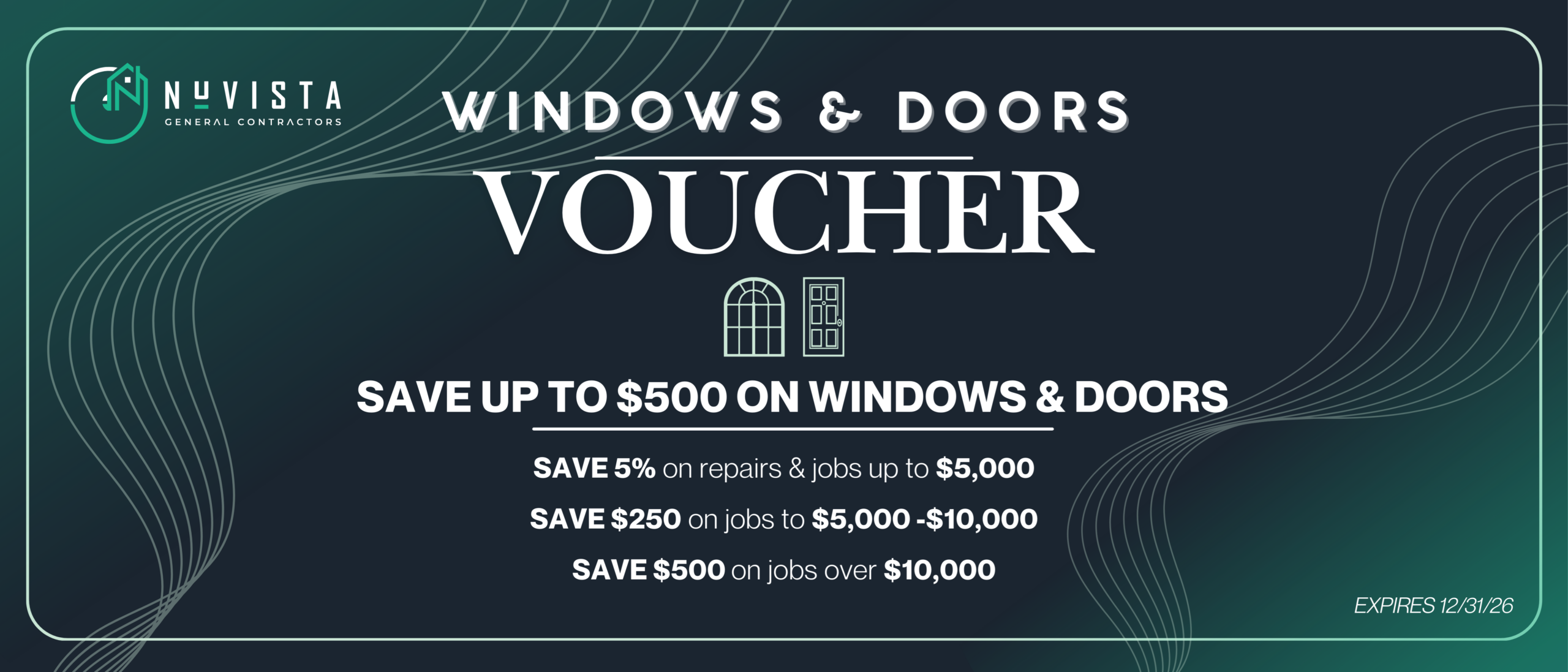 Nuvista roofing voucher save up to $500